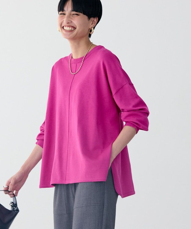 AMERICAN HOLIC センターシームラウンドニットプルオーバー Pink