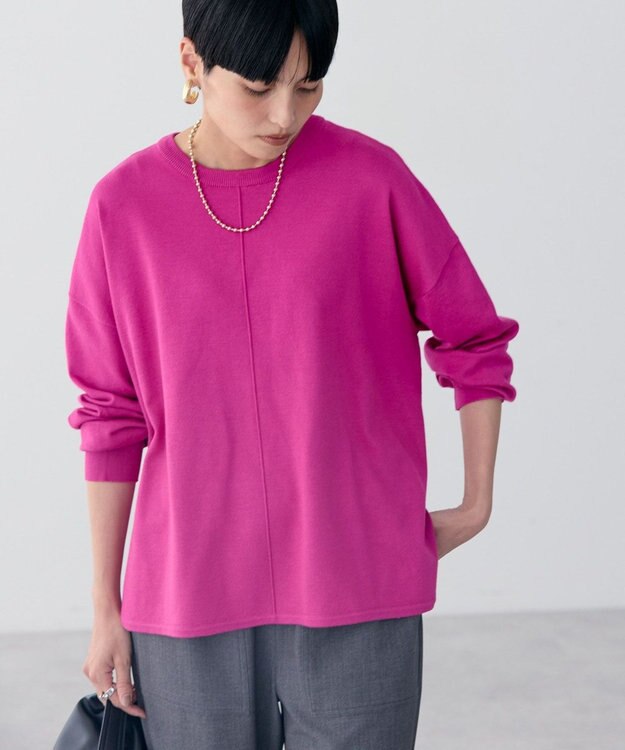 AMERICAN HOLIC センターシームラウンドニットプルオーバー Pink