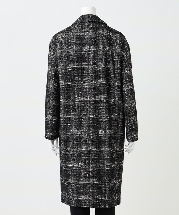 23区 【R(アール)】GIOLICAネップチェックツイード コート ブラック系