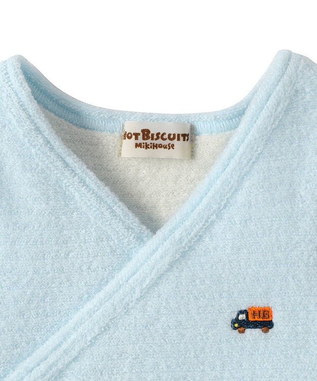 MIKI HOUSE HOT BISCUITS 【50-70cm】 パイル素材 ベビーベスト(胴着) ブルー