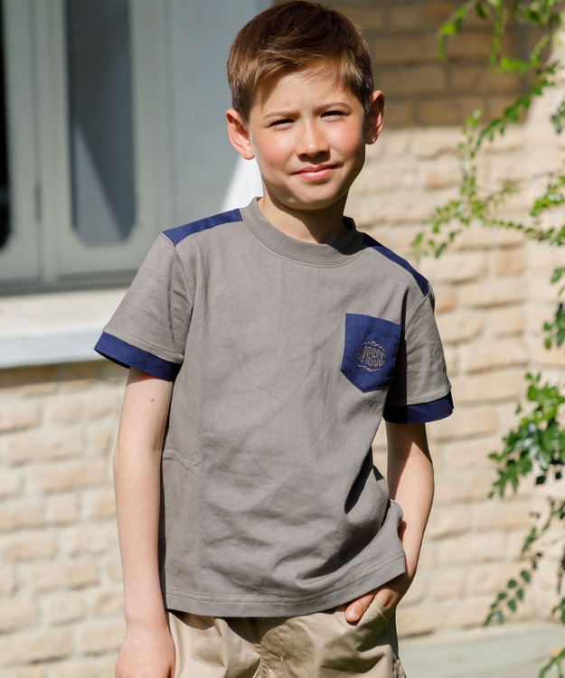 J.PRESS KIDS 【110-130cm】切替Ｔシャツ カーキ系