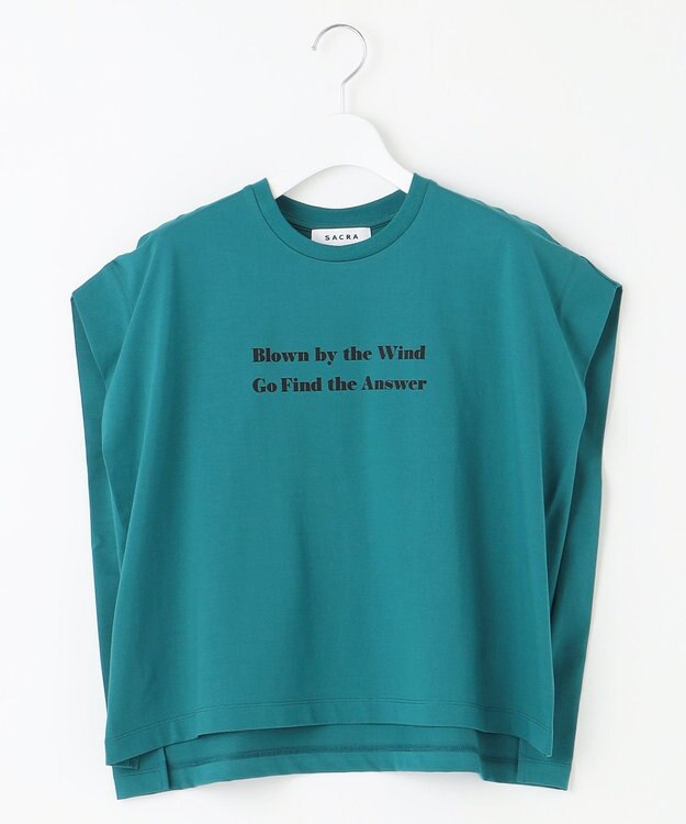 23区 【SACRA】フォールデッドライン ロゴカットソー 【23区別注】グリーン系