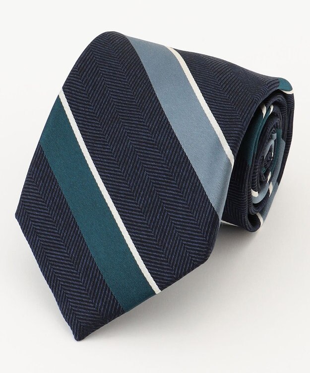 J.PRESS MEN 【STRUCTURE MIX COLLECTION】レジメンタル ネクタイ ネイビー系1