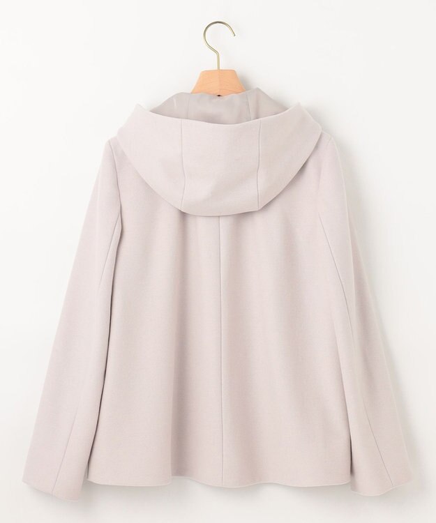 組曲 L 【2WAY】ウールモッサ ショートコート アイスグレー系