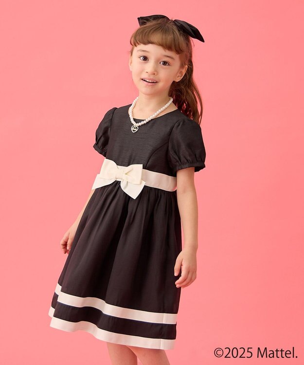 ANY KIDS 【Barbie(TM)】ドーリードレス風ワンピース ブラック