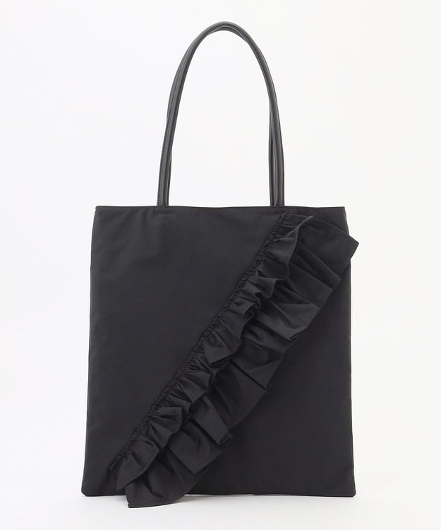 組曲 ラッフルラインフラットトート ブラック系