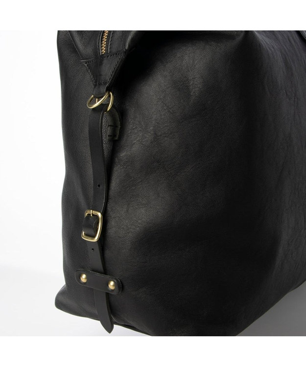 UNBILLION perche 姫路エアリーレザー2wayボストンバッグL ブラック