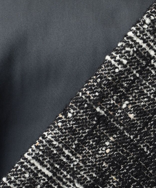 23区 【R(アール)】GIOLICAネップチェックツイード コート ブラック系