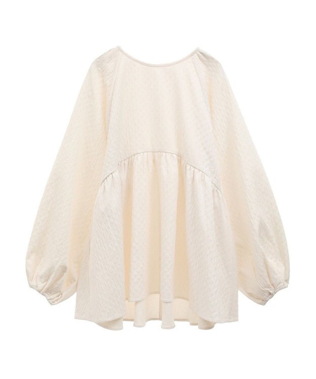 AMERICAN HOLIC ジャガードティアードブラウス Ivory
