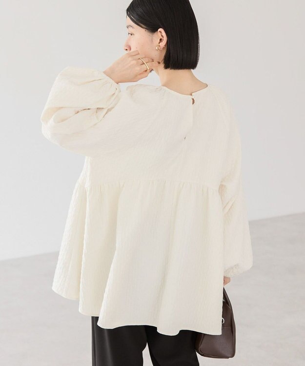 AMERICAN HOLIC ジャガードティアードブラウス Ivory