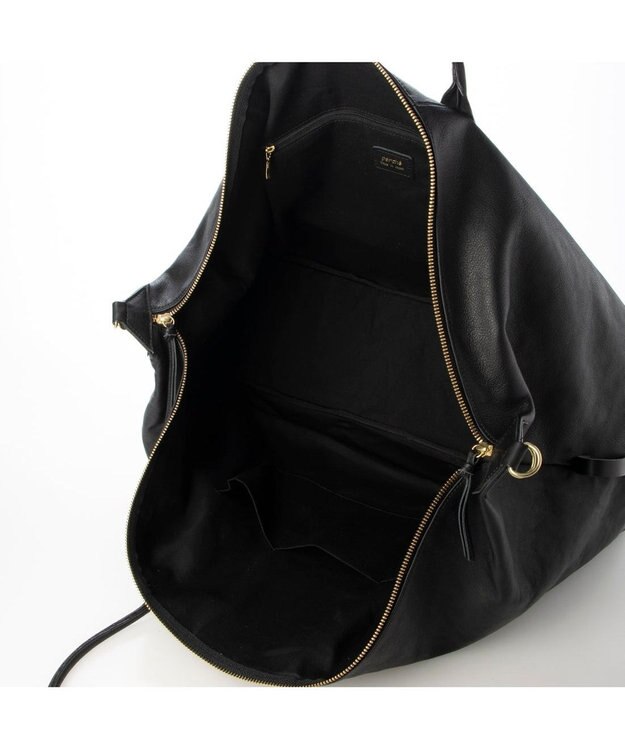 UNBILLION perche 姫路エアリーレザー2wayボストンバッグL ブラック