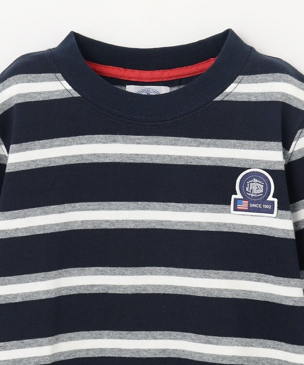 J.PRESS KIDS 【110-130cm】ボーダー 長袖Tシャツ ネイビー系1