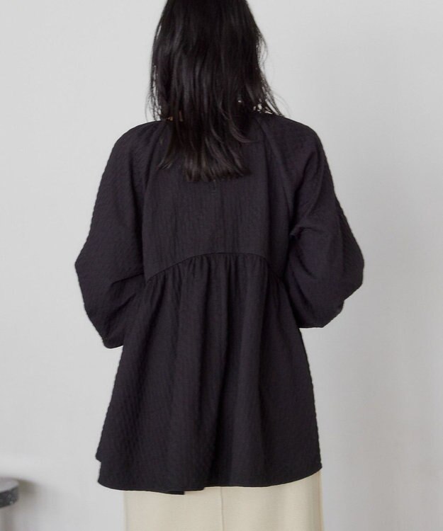 AMERICAN HOLIC ジャガードティアードブラウス Black