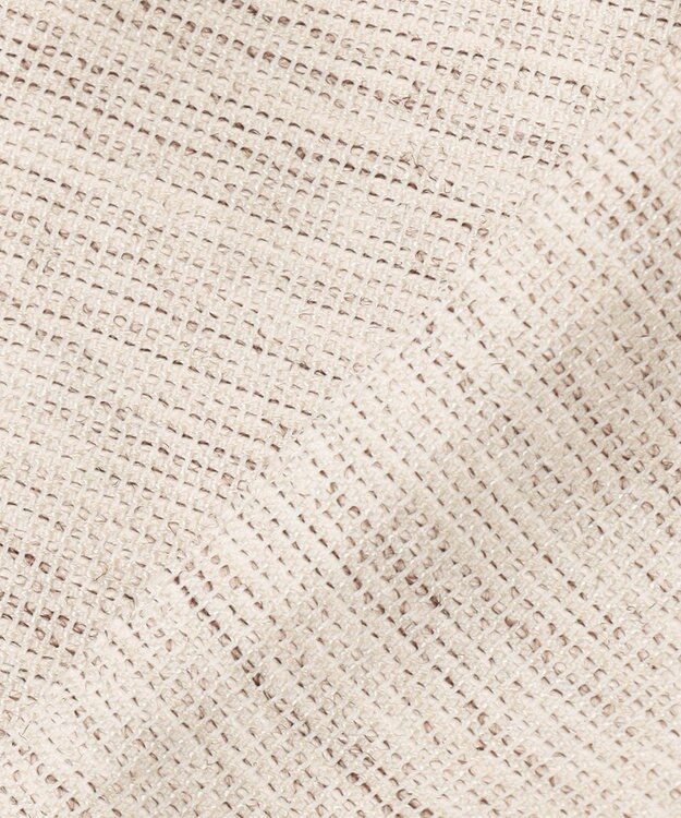 J.PRESS LADIES S ライトツイードストレッチ ノーカラー ジャケット ベージュ系1