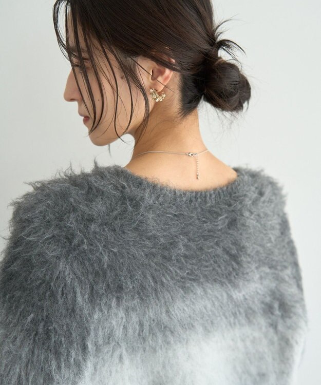 YECCA VECCA グラデーションシャギーニット Blue