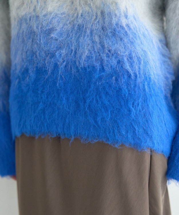 YECCA VECCA グラデーションシャギーニット Blue