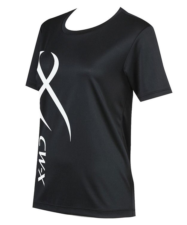 CW-X 【UNISEX】 CW-X トップス Ｔシャツ 半袖 3分袖 Ｕネック メッシュ素材 UVカット率90%以上(本体) ユニセックス DLR235 /ワコール ブラックスペシャル
