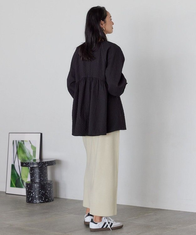 AMERICAN HOLIC ジャガードティアードブラウス Black