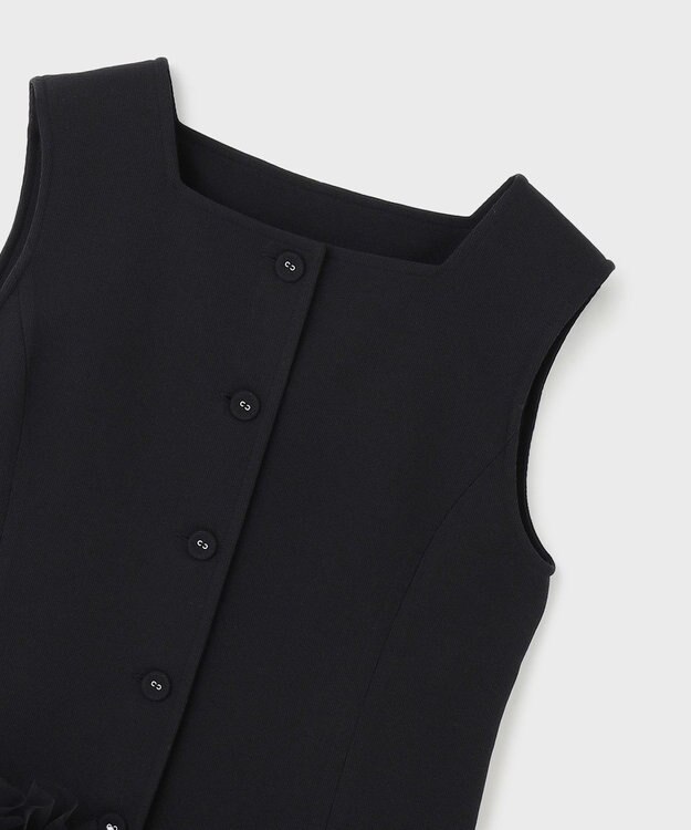 GRACE CONTINENTAL チュールヘムカットトップ ブラック