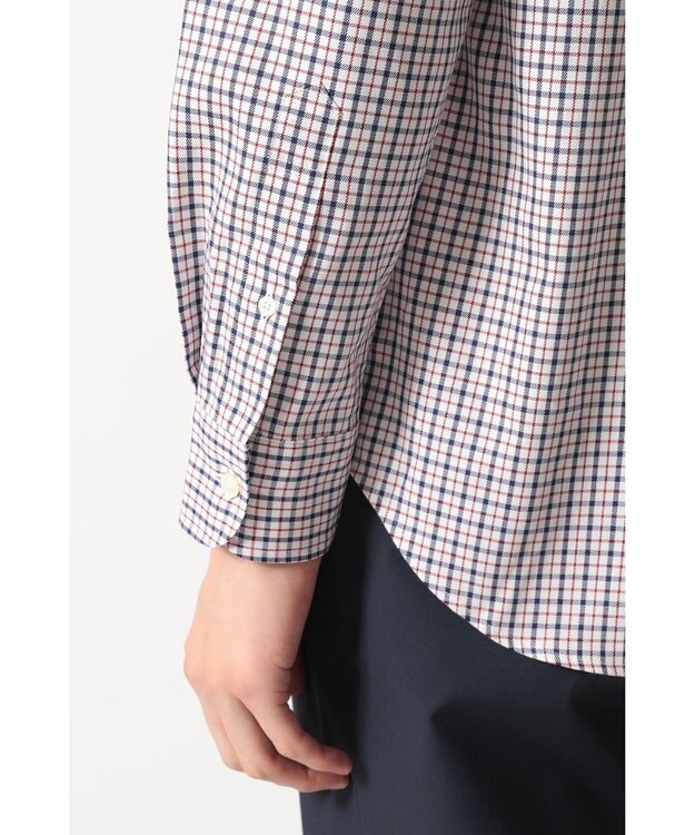 DAKS SIDGRAS ポプリンミニチェックシャツ レッド