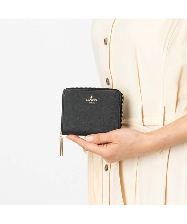 LANVIN en Bleu リュクサンブール 財布機能付きカードケース ダークネイビー