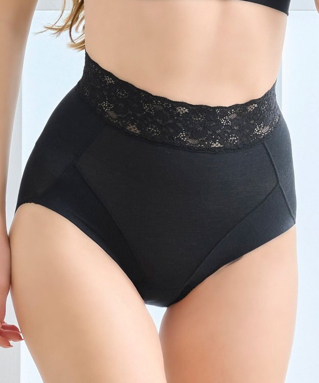 BRADELIS New York 【BRADELIS New York / 育尻・伸びる・綿混】モモパンツ・サニタリーショーツ#315 ブラック