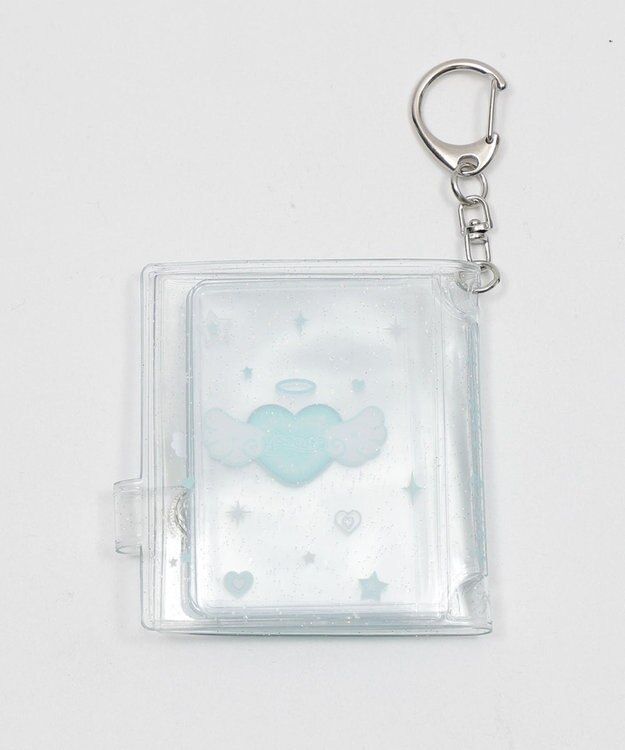 WEGO 【痛バ＆推し活グッズ】クリアハートIDフォトアルバムキーホルダー サックス