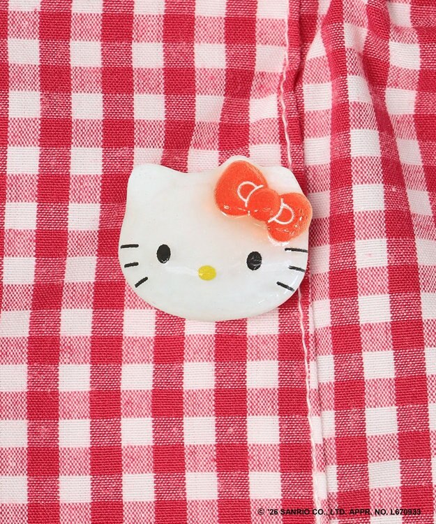 ANY KIDS 【サンリオキャラクターズ×ANY KIDS】ぷっくりボタン マリンパンツ ハローキティ×レッドギンガム