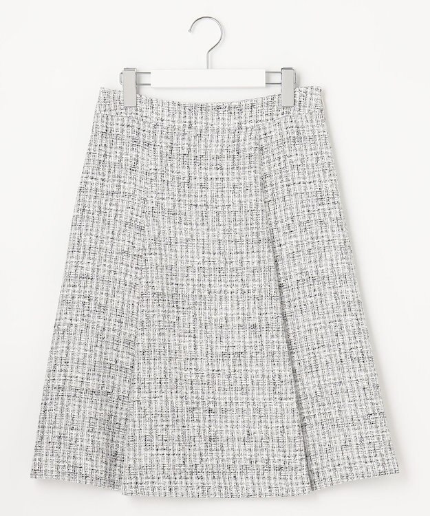 J.PRESS LADIES ファンシーツイード スカート ホワイト系1