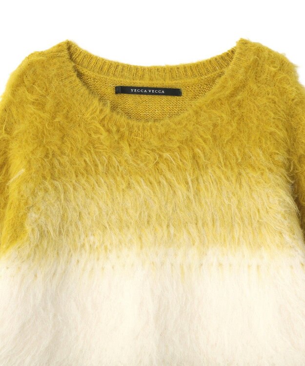 YECCA VECCA グラデーションシャギーニット Yellow