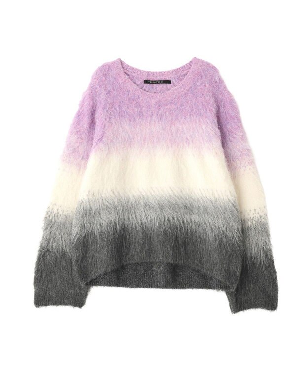 YECCA VECCA グラデーションシャギーニット Lavender