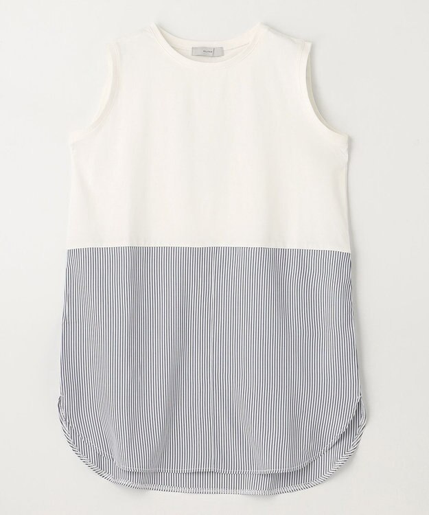 ANY 【洗濯機可能】レイヤードインナータンクトップ ストライプ