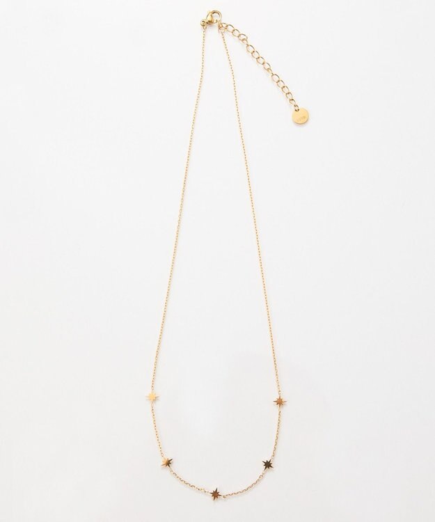 Phoebe <オンワード限定セット>【金属アレルギー対応】シューティングスターステーションネックレス×ワンタッチドレープイヤーカフ/サージカルステンレス ゴールド