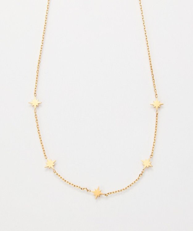 Phoebe <オンワード限定セット>【金属アレルギー対応】シューティングスターステーションネックレス×ワンタッチドレープイヤーカフ/サージカルステンレス ゴールド