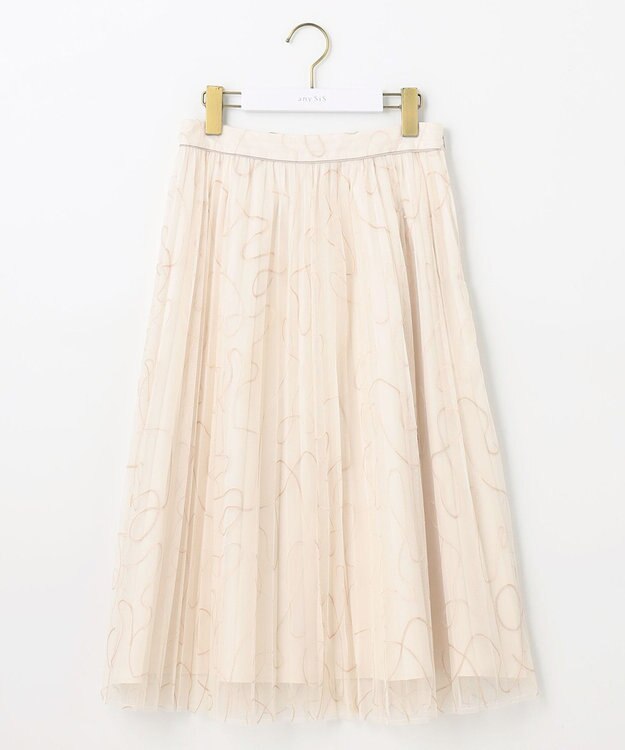 ANY SIS ラインアートプリーツ スカート アイボリー