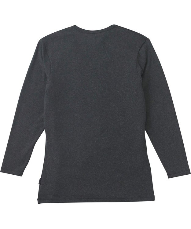 WACOAL MEN インナー メンズ 発熱インナー【エクス（R）】 吸湿発熱繊維 保温性 消臭性（汗臭・加齢臭） ストレッチ素材 深めVネック 8分袖 GL6221 /ブロス ブラック