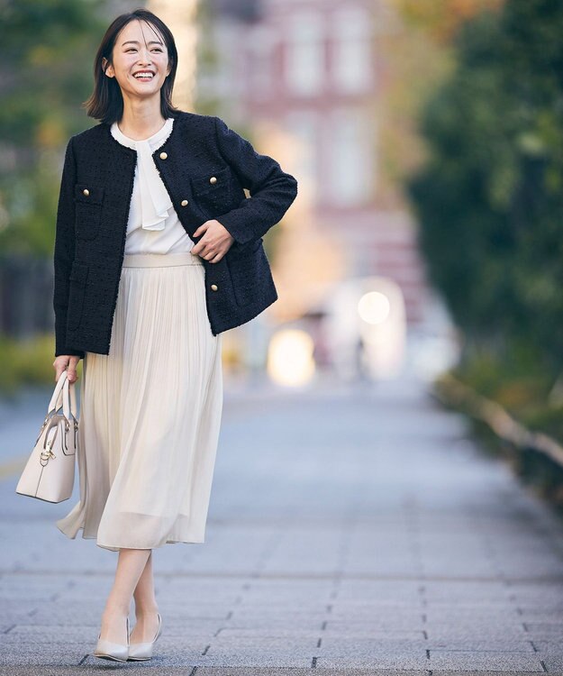 ANY SIS 【洗える】シャイニープリーツ スカート ベージュ