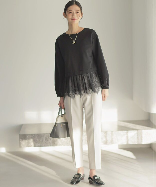 組曲 シュットクロステーパード パンツ サンドベージュ系