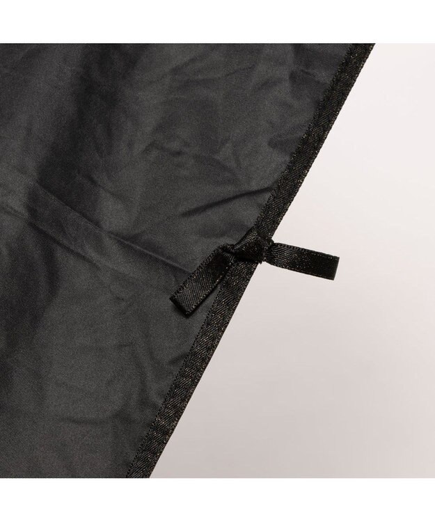 UNBILLION カシュネ cachenez / PUサテンリボン3段折りたたみ傘 ブラック