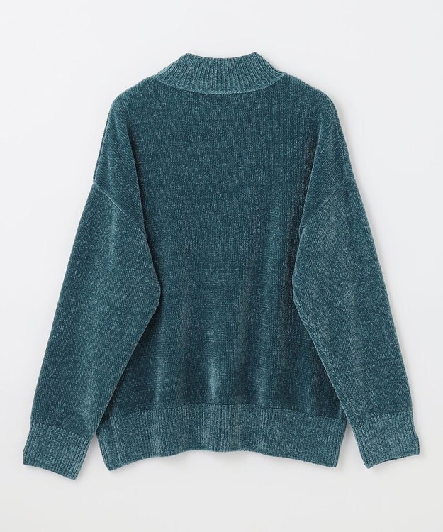 ANY モールニットプルオーバー ブルー