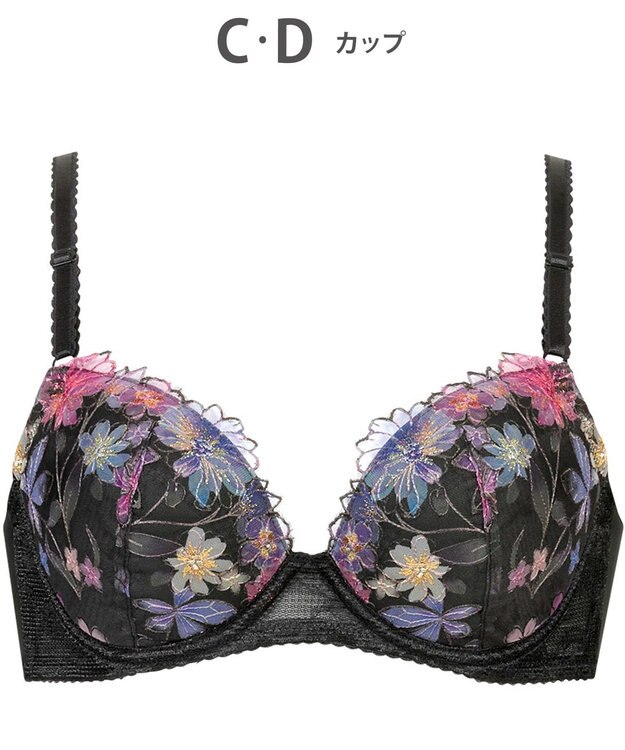 Wing ブラジャー バストとカップのすきまにフィット 自然にボリュームメイク ソフトなつけごこち 【スキマフィットブラ】 ブラ KB2366 ウイング／ワコール ブラック