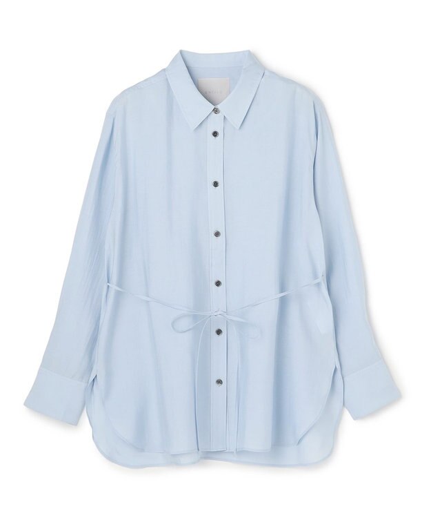 UNFILO レギュラーカラー ポプリンシャツ サックス