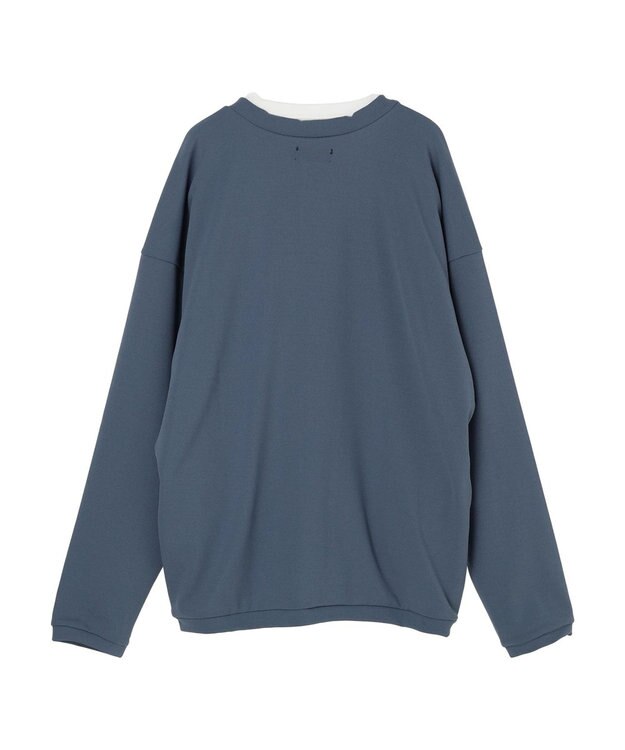 CRAFT STANDARD BOUTIQUE 梨地カットカーディガン＋ＬＳ　ＴＥＥーＳＥＴ Blue