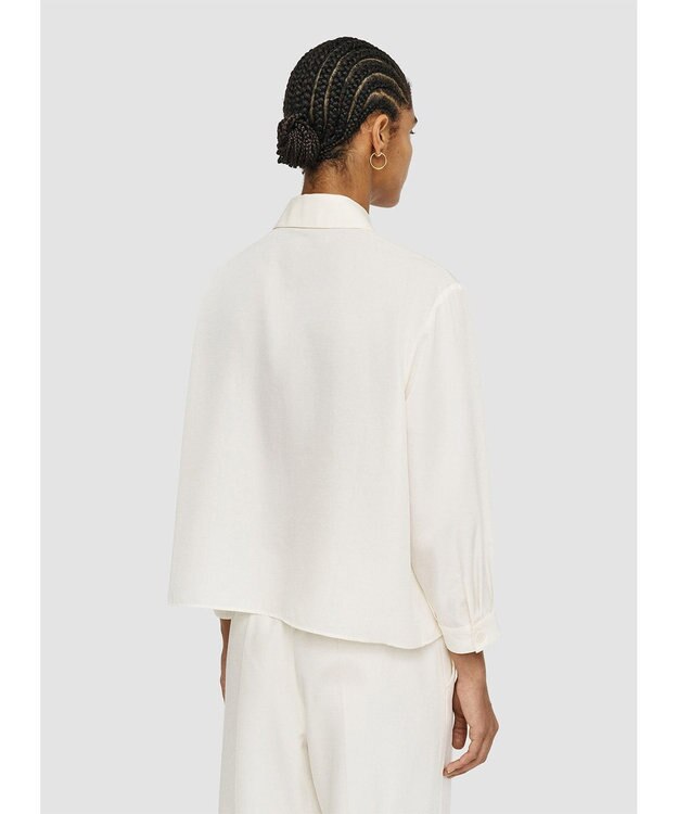 JOSEPH ソフトコットンシルク　シャツブルゾン Ivory