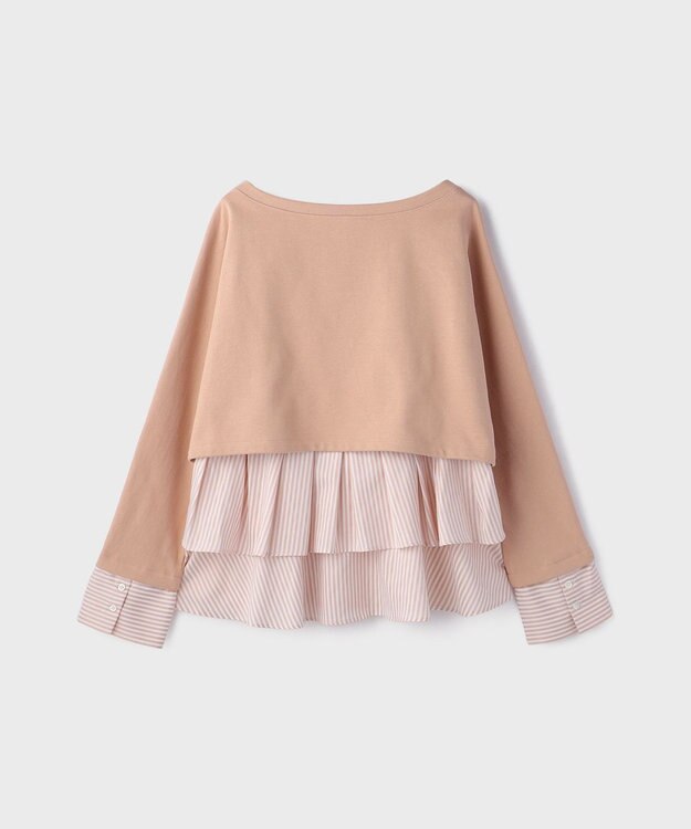 GRACE CONTINENTAL タックフリルヘムカットトップ ピンク