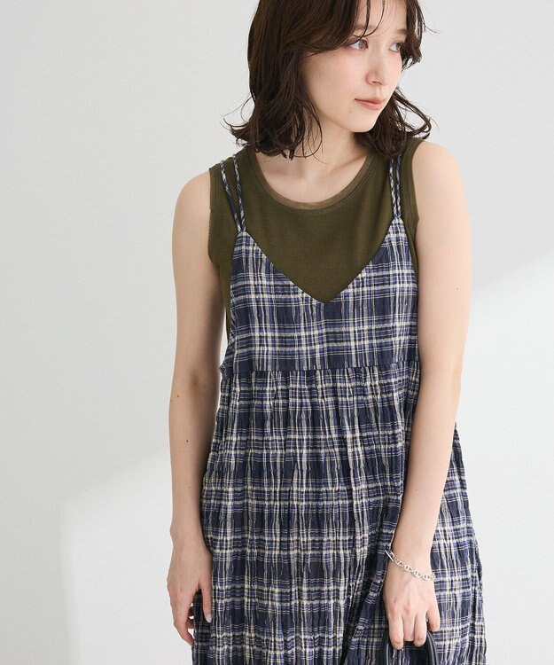 Green Parks チュールドッキングタンクトップ Khaki