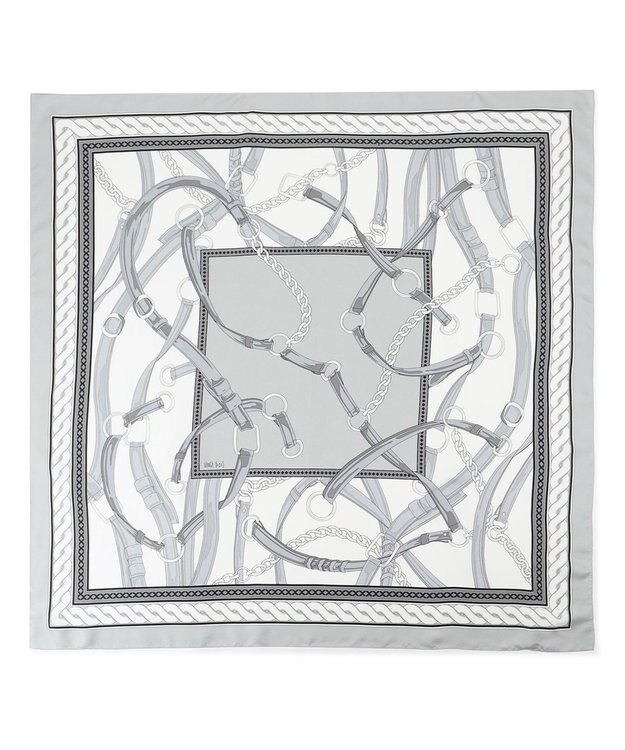 23区 ベルト柄 スカーフ グレー系