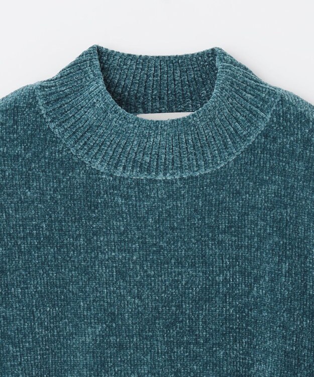 ANY モールニットプルオーバー ブルー