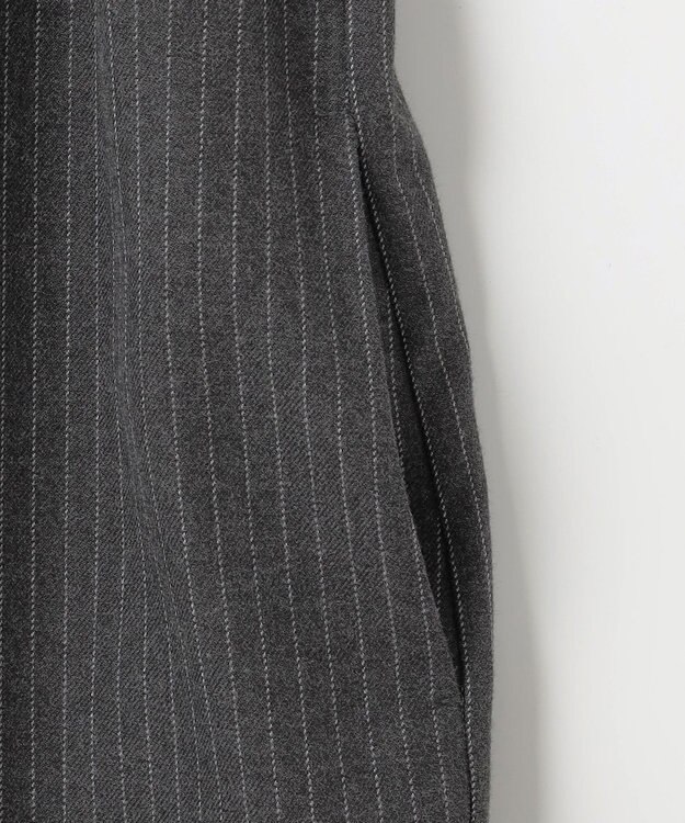 ANY SIS L 【洗える】起毛ストライプ ロンパース グレーストライプ