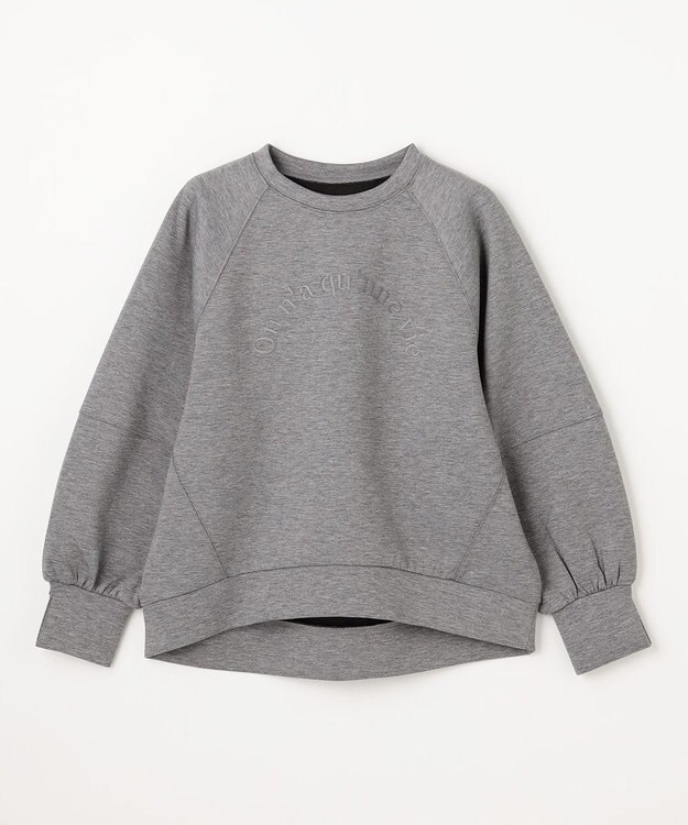 ANY L ロゴ刺繍ダンボールトレーナー グレー